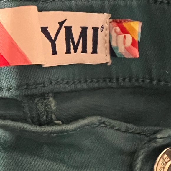 YMI Freckled Poppy USA High Rise Trouser Wide Leg Teal Green Jeans XL - Picture 5 of 7